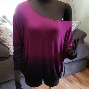 Brand new one shoulder tunic XS Purple gradient